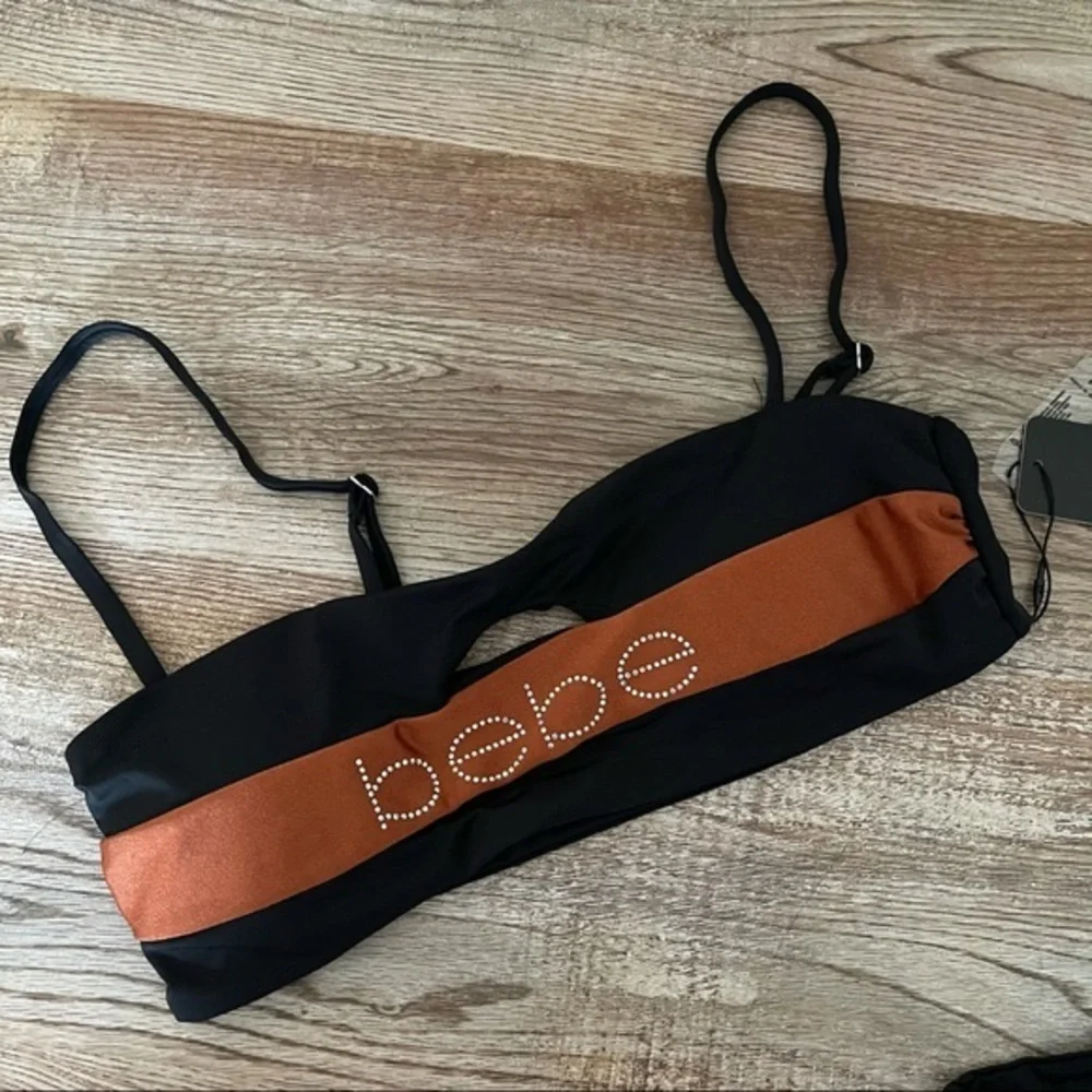 Bebe Black & Bronze 2PC Swimsuit